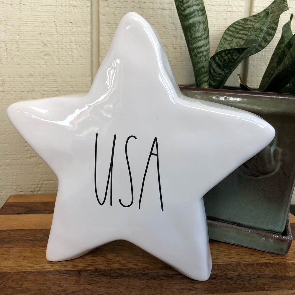 Rae Dunn “U S A” Patriotic Star Decor